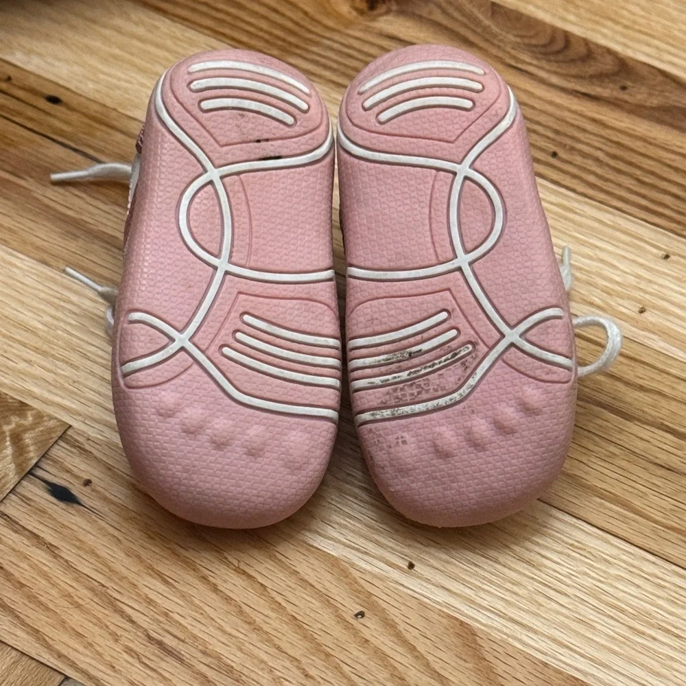 Rising Star Pink and White Toddler Sneakers
